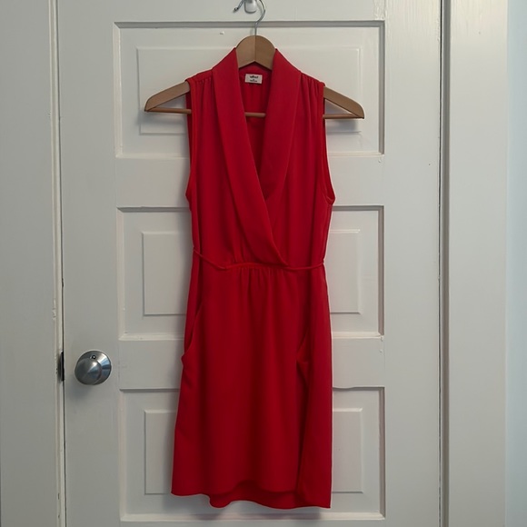 Aritzia Wilfred Sleeveless “Sabine” Wrap Dress XS Small Coral - Picture 7 of 12